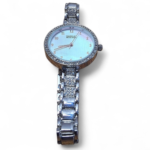 Badgley Mischka Women’s Crystal Stainless Steel Bracelet Watch NWOT main image 9